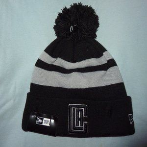 Los Angeles Clippers LAC beanie w/ pom (Black & Grey) knitted cap